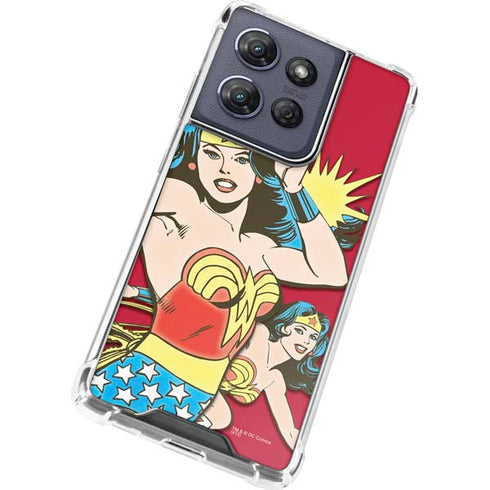 DC Comics Wonder Woman Vintage Action pose Moto G Play 5G (2025) Clear Case