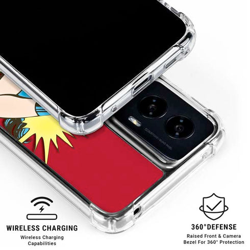 DC Comics Wonder Woman Vintage Action pose Moto G Power 5G (2024) Clear Case