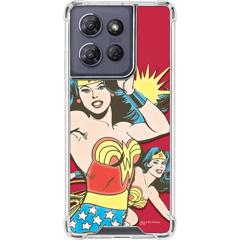 DC Comics Wonder Woman Vintage Action pose Moto G Power 5G (2025) Clear Case