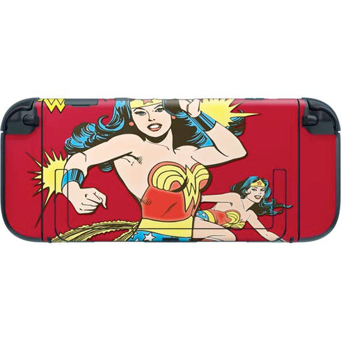 DC Comics Wonder Woman Vintage Action pose Nintendo Switch 2 (2025) with Joy-Con Skin
