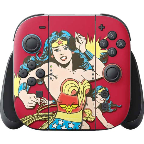 DC Comics Wonder Woman Vintage Action pose Nintendo Switch 2 (2025) Joy-Con Controller Skin