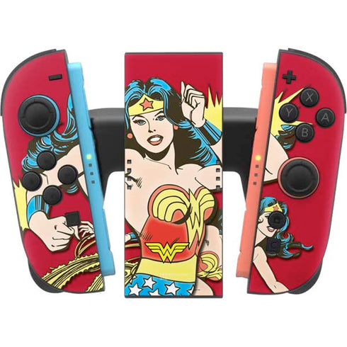 DC Comics Wonder Woman Vintage Action pose Nintendo Switch 2 (2025) Joy-Con Controller Skin