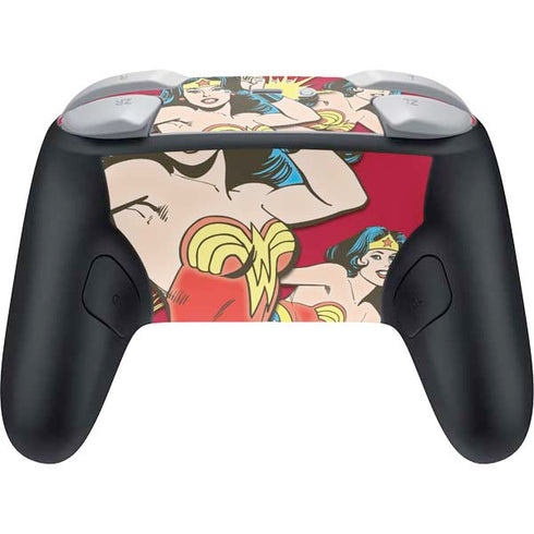 DC Comics Wonder Woman Vintage Action pose Nintendo Switch 2 (2025) Pro Controller Skin