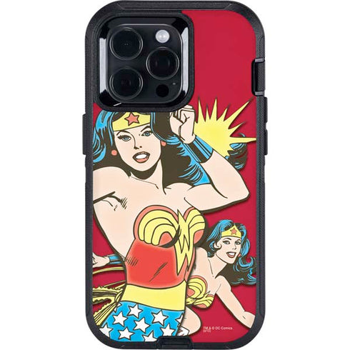 DC Comics Wonder Woman Vintage Action pose Otterbox Defender iPhone Skin
