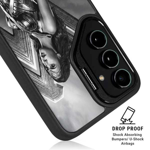 The Justice League (2017) Wonder Woman Poster Galaxy S25 Plus Kickstand Case