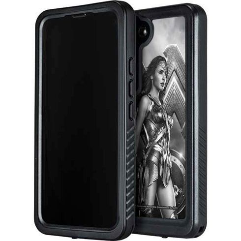 The Justice League (2017) Wonder Woman Poster Galaxy S24 Plus Waterproof Case