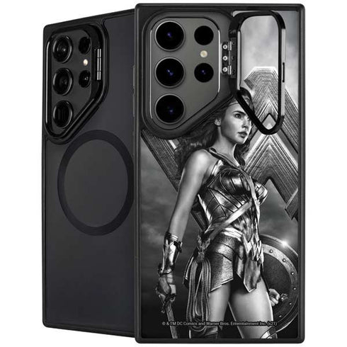 The Justice League (2017) Wonder Woman Poster Galaxy S25 Ultra Kickstand Case