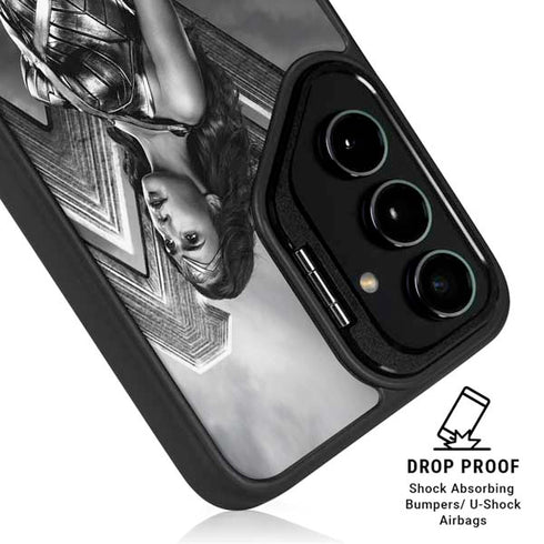 The Justice League (2017) Wonder Woman Poster Galaxy S25 Ultra Kickstand Case