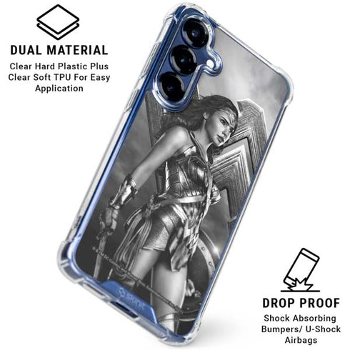 The Justice League (2017) Wonder Woman Poster Galaxy S25 Clear Case