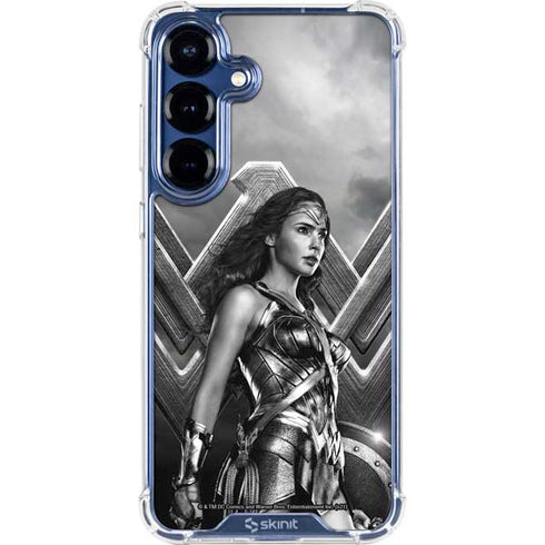 The Justice League (2017) Wonder Woman Poster Galaxy S25 FE Clear Case