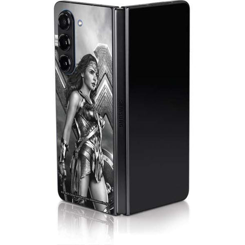 The Justice League (2017) Wonder Woman Poster Galaxy Z Fold5 5G Skin