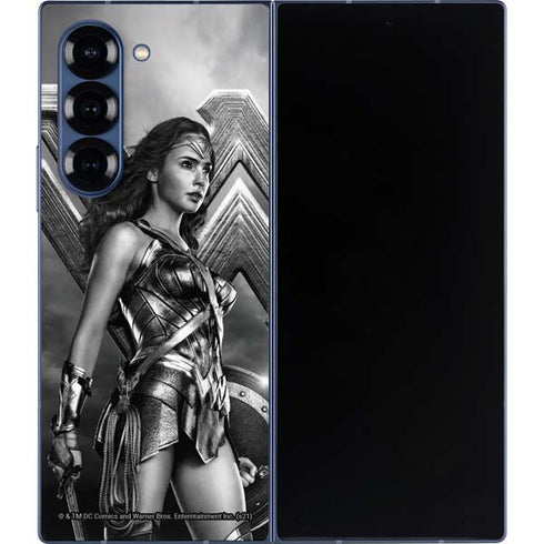 The Justice League (2017) Wonder Woman Poster Galaxy Z Fold6 Skin