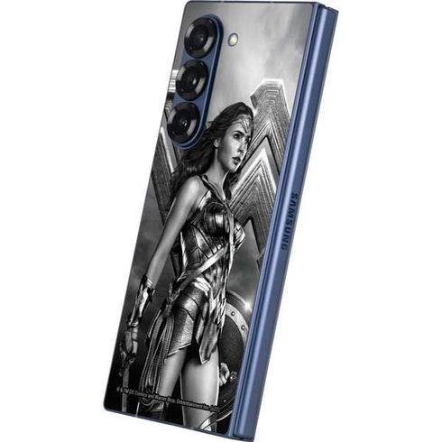 The Justice League (2017) Wonder Woman Poster Galaxy Z Fold6 Skin