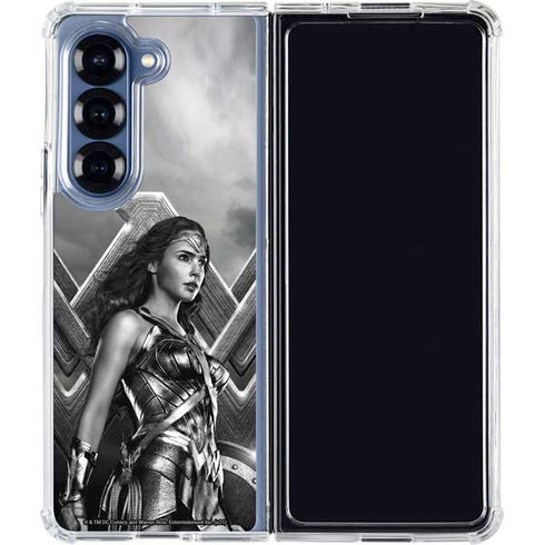 The Justice League (2017) Wonder Woman Poster Galaxy Z Fold7 Clear Case