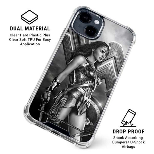 The Justice League (2017) Wonder Woman Poster iPhone 15 Clear Case