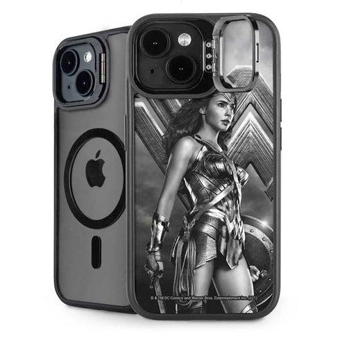 The Justice League (2017) Wonder Woman Poster iPhone 15 Plus Kickstand Case