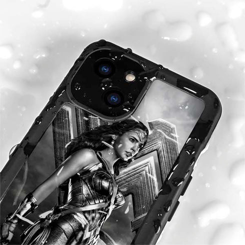 The Justice League (2017) Wonder Woman Poster iPhone 15 Plus Waterproof Case