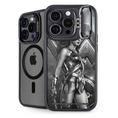 The Justice League (2017) Wonder Woman Poster iPhone 15 Pro Kickstand Case