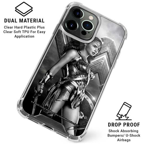 The Justice League (2017) Wonder Woman Poster iPhone 16 Pro Clear Case