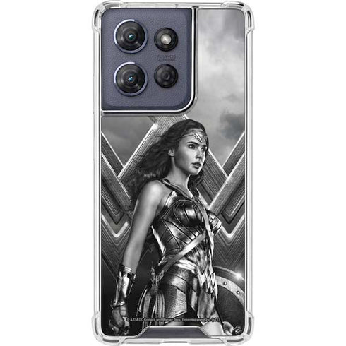 The Justice League (2017) Wonder Woman Poster Moto G 5G (2025) Clear Case