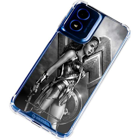 The Justice League (2017) Wonder Woman Poster Moto G 5G (2024) Clear Case