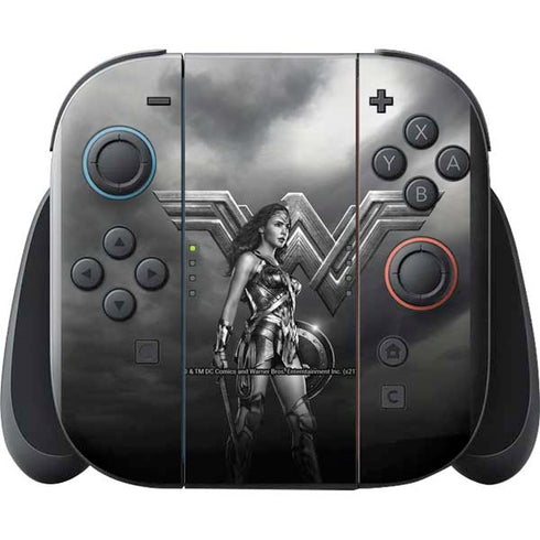 The Justice League (2017) Wonder Woman Poster Nintendo Switch 2 (2025) with Joy-Con Skin