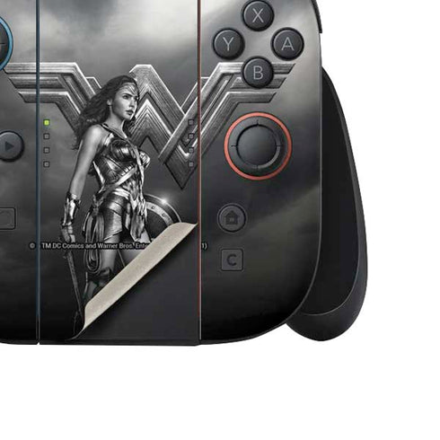 The Justice League (2017) Wonder Woman Poster Nintendo Switch 2 (2025) Joy-Con Controller Skin