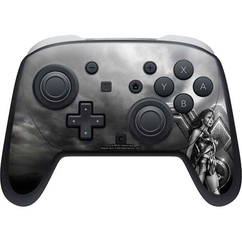 The Justice League (2017) Wonder Woman Poster Nintendo Switch 2 (2025) Pro Controller Skin
