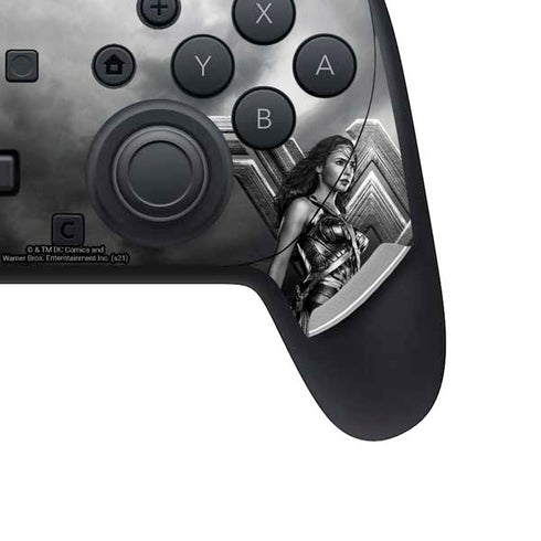 The Justice League (2017) Wonder Woman Poster Nintendo Switch 2 (2025) Pro Controller Skin