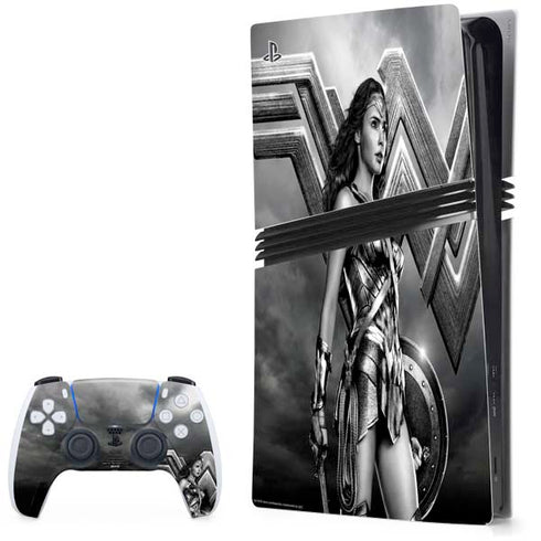 The Justice League (2017) Wonder Woman Poster PS5 Pro Bundle Skin