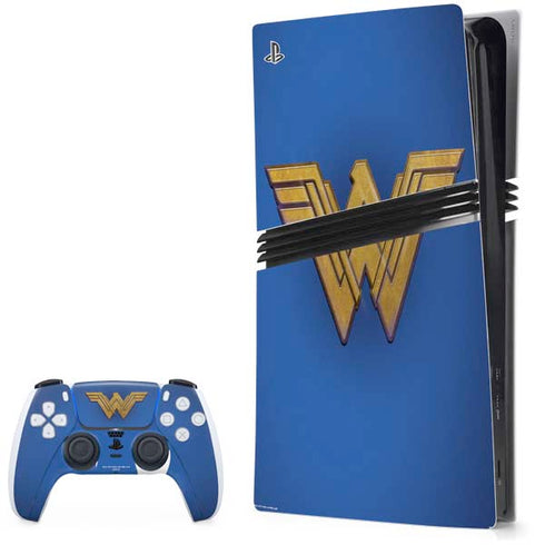 DC Comics Wonder Woman Movie Emblem PS5 Pro Bundle Skin