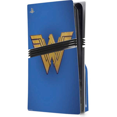 DC Comics Wonder Woman Movie Emblem PS5 Pro Disk Console Skin