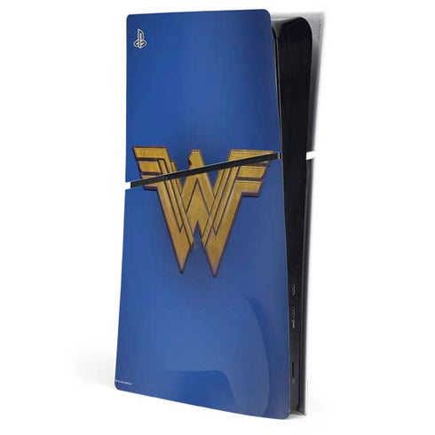 DC Comics Wonder Woman Movie Emblem PS5 Slim Digital Edition Console Skin