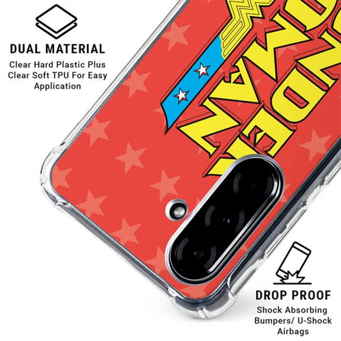 DC Comics Wonder Woman Logo Galaxy A36 5G Clear Case