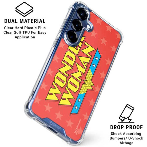 DC Comics Wonder Woman Logo Galaxy S25 Plus Clear Case