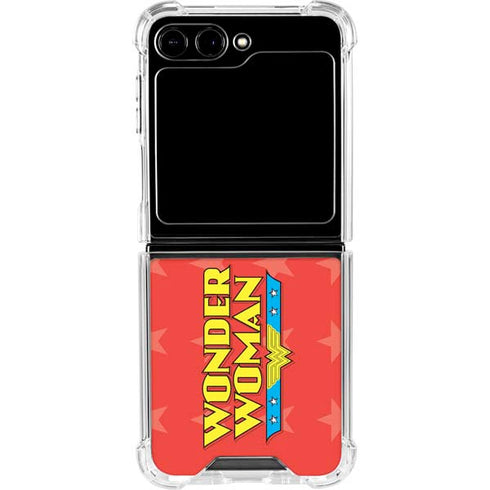 DC Comics Wonder Woman Logo Galaxy Z Flip6 Clear Case