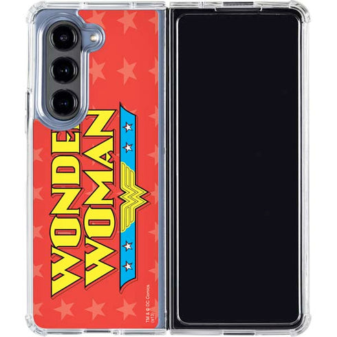 DC Comics Wonder Woman Logo Galaxy Z Fold5 5G Clear Case