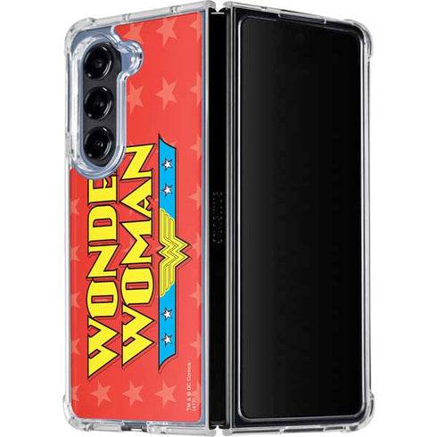 DC Comics Wonder Woman Logo Galaxy Z Fold5 5G Clear Case