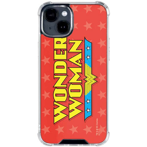 DC Comics Wonder Woman Logo iPhone 15 Clear Case