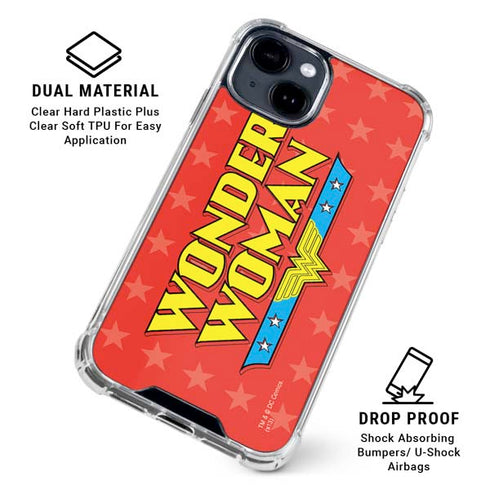 DC Comics Wonder Woman Logo iPhone 15 Clear Case