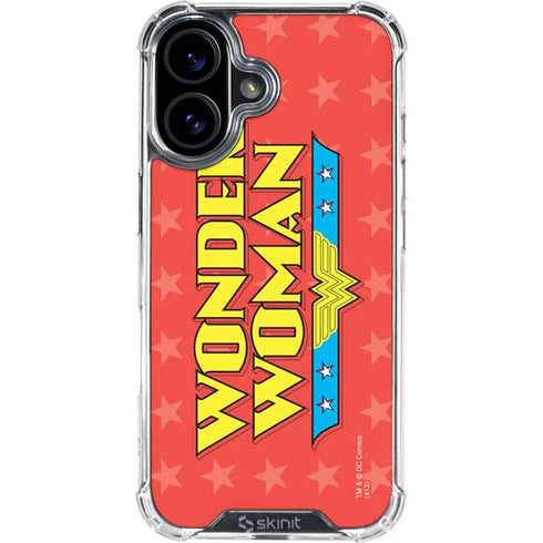 DC Comics Wonder Woman Logo iPhone 16 Plus Clear Case