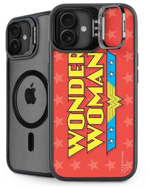 DC Comics Wonder Woman Logo iPhone 16 Plus Kickstand Case