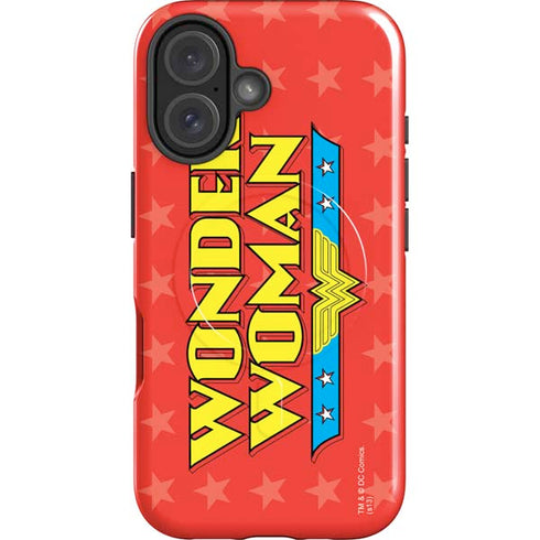 DC Comics Wonder Woman Logo iPhone 16 Plus Magsafe Impact Case