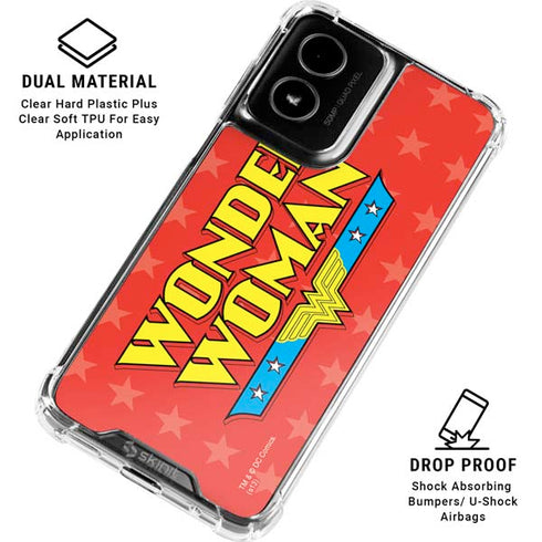 DC Comics Wonder Woman Logo Moto G Power 5G (2024) Clear Case