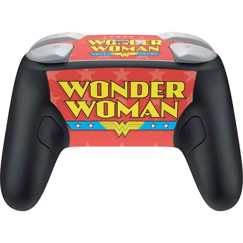 DC Comics Wonder Woman Logo Nintendo Switch 2 (2025) Pro Controller Skin