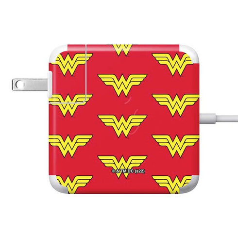 DC Comics Wonder Woman Logo Pattern 85W Power Adapter (15 and 17 inch MacBook Pro Charger) Skin