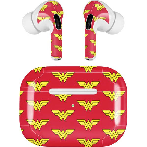DC Comics Wonder Woman Logo Pattern Apple AirPods Pro Skin