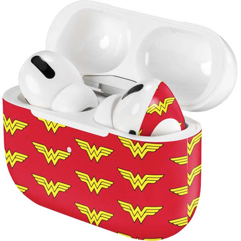 DC Comics Wonder Woman Logo Pattern Apple AirPods Pro Skin