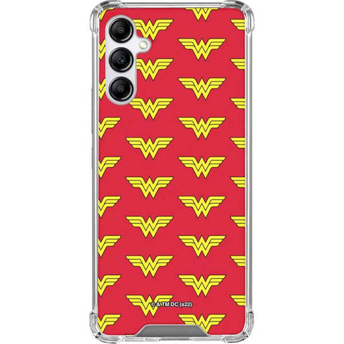 DC Comics Wonder Woman Logo Pattern Gabb Phone 4 Clear Case