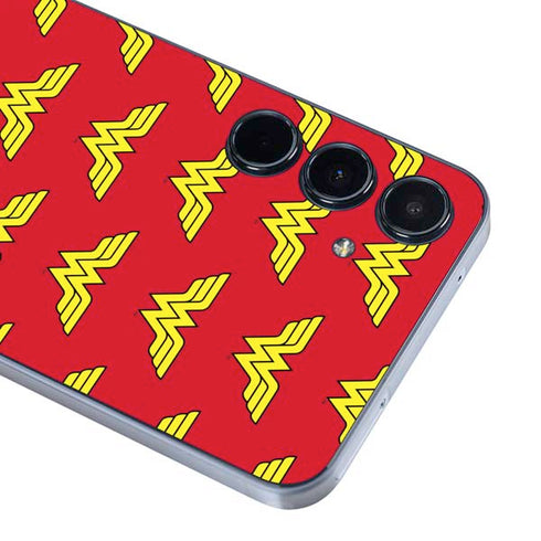 DC Comics Wonder Woman Logo Pattern Galaxy A55 5G Skin